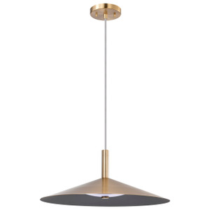 Satco 62-2093 - Corrine 18in LED Pendant - CCT Selectable - Burnished Brass 