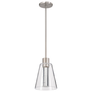 Satco 62-2191 - Aura 7 Inch LED Pendant - 3000K - Brushed Nickel 
