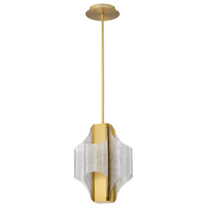 Satco 62-2412 - Idris 4-Light LED Pendant - 3000K - Vintage Brass 