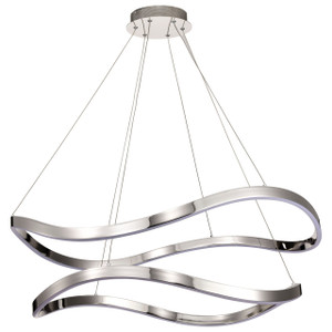 Satco 62-2431 - Sylas 36in LED Pendant - 3000K - Polished Nickel 