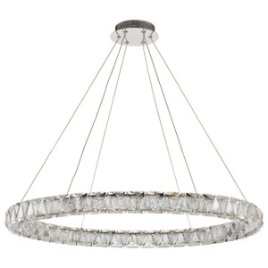 Satco 62-2442 - Asher 36in Round LED Pendant - 3000K - Polished Nickel 