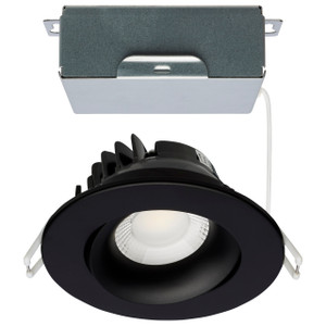 Satco S11625R1 - 12W Gimbaled LED Downlight - CCT Selectable - Black 