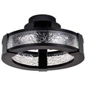 Satco 62-2001 - Darrow 13in LED Semi-Flush - Soft White - Matte Black, 30W 