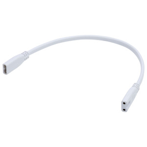 Satco 63-420 - 12-Inch Connecting Cable - White Finish - Carded Pack 