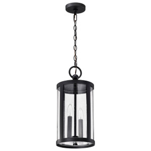 Satco 60-8115 - Broadstone 2-Light Hanging Lantern - Matte Black - 40W 
