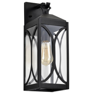 Satco 60-8122 - Oaklyn 1-Light Wall Lantern - Matte Black - Wet Rated 