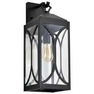Satco 60-8123 - Oaklyn 1-Light Large Wall Lantern - Matte Black - Wet Rated 