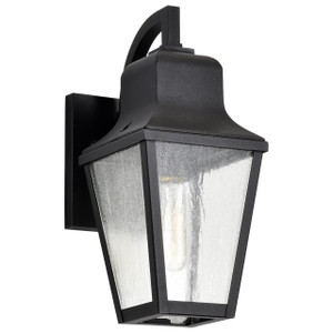Satco 60-8131 - Lawrence 1-Light Wall Lantern - Matte Black - Wet Rated 