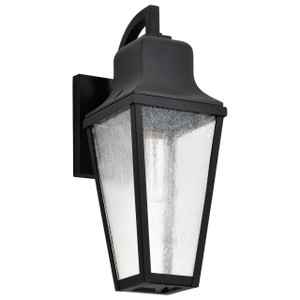 Satco 60-8132 - Lawrence 1-Light Wall Lantern - Matte Black - Wet Rated 