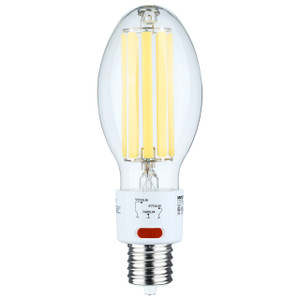 Satco S13196 - 45W/LED/HID/ED28/850/EX39/CL - Selectable 30W/38W/45W ED28 LED Clear Filament Bulb