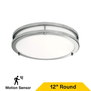 Halco 90275 - 12in Flush Mount Double Ring - CCT Selectable - Motion Sensor