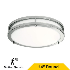 Halco 90276 - 14in Flush Mount Double Ring - CCT Selectable - Motion Sensor