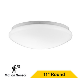 Halco 90278 - 11in Flush Mount Mushroom - CCT Selectable - Microwave Sensor