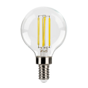 Halco 82648 - LED Filament G16.5 Candelabra Bulb - 2700K - E12 Base Dimmable