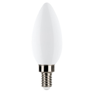 Halco 82553 - LED Filament B11 Candelabra Lamp - 3000K - E12 Base - Dimmable 