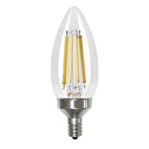 Halco 82561 - LED Filament B11 Candelabra (E12) Lamp - 2700K - 800 lm Dimmable