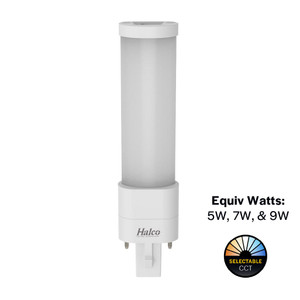 Halco 82844 - LED Single Tube Plug-In Lamp - CCT Selectable - Hybrid Type A/B