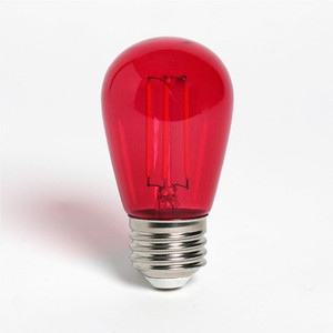 Halco 82685 - S14 LED Filament Red Bulb - Red - 5W Dimmable E26
