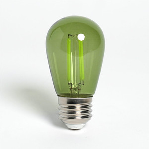 Halco 82686 - S14 LED Filament Bulb - Green Finish - E26 Base - Dimmable 