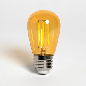Halco 82688 - LED Filament S14 Yellow Lamp - E26 Base - Dimmable 