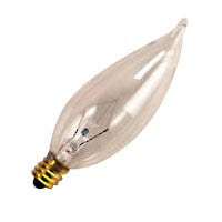 Halco 2001 - 15W Flame Candelabra CA10 Bulb - 130V - Dimmable