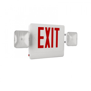 TCP LED20723 - LED Universal Combo Exit Sign - Red Lettering - Battery Backup 