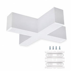 Deco DPAT-VPL-X-W - White X-Bar Connector for Vector Architectural Linear Lights 