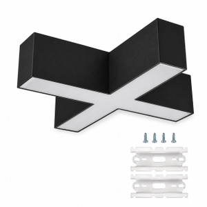 Deco DPAT-VPL-X-B - Black X-Bar Connector for Vector Architectural Linear Lights 