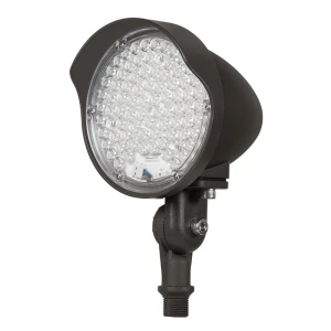 Commercial LED Bullet Landscape Flood Light with Photocell - Modern Bronze Finish