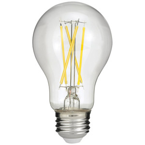 Sunlite 80744-SU - 7.6W LED A19 Filament Bulb - 2700K - Dimmable
