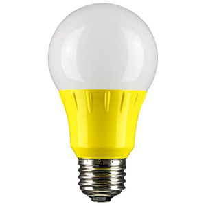 Sunlite 80149-SU - 3W LED A19 Colored Bulb - Amber - Non-Dimmable