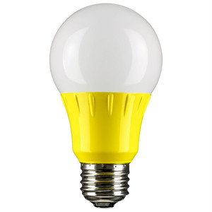 Sunlite 80149-SU - 3W LED A19 Colored Bulb - Amber - Non-Dimmable 