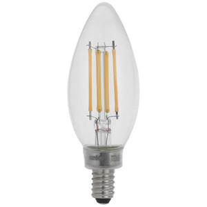 Sunlite 80637-SU - 5W LED B11 Torpedo Tip Candle - 2700K - Dimmable