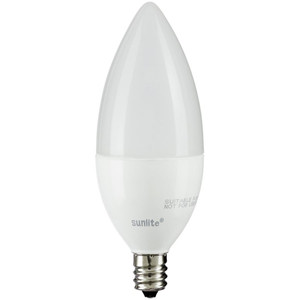 Sunlite 80791-SU - 7W LED B13 Torpedo Tip Chandelier Bulb - Daylight - Dimmable 