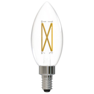 Sunlite 40956-SU - B11 LED Filament Chandelier Bulb - 3000K - Dimmable - E12 Base