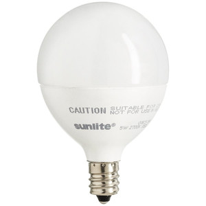 Sunlite 41891-SU - G16.5 LED Globe Frosted - 4000K - E12 Dimmable
