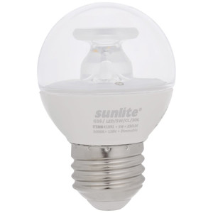 Sunlite 41892-SU - G16 LED Globe Bulb - 3000K - 5W Dimmable E26