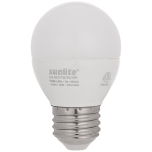 Sunlite 41898-SU - 7W LED G16 Globe - 3000K Warm White - Dimmable