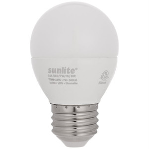 Sunlite 41898-SU - 7W LED G16 Globe - 3000K Warm White - Dimmable 