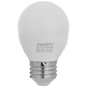 Sunlite 41899-SU - G16 7W LED Globe - 4000K - E26 Dimmable 