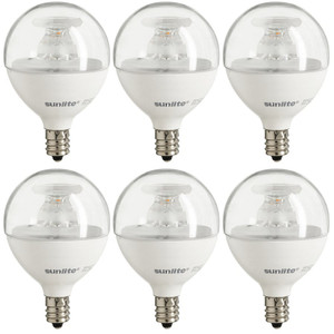 Sunlite 40294-SU - G16.5 Globe LED Bulb - 2700K Warm White - Dimmable E12