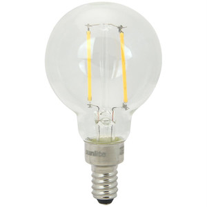 Sunlite 40959-SU - G16.5 LED Filament Globe Bulb - 3000K - E12 Dimmable 