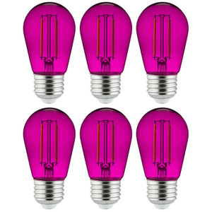 Sunlite 40976-SU - S14 LED Sign Bulb - Purple - 2W E26 Dimmable