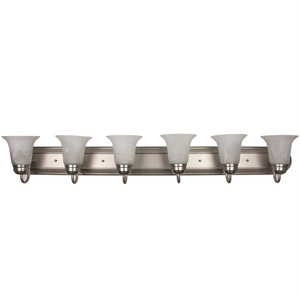Sunlite 45445-SU - 6-Lite 48" Wall Sconce - Brushed Nickel - E26 Base 