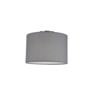 Sunlite 90167-SU - Semi-Flush Fabric Drum Ceiling Fixture - Gray - E26 Base 
