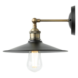 Sunlite 07036-SU - Antique Brass Wall Sconce - E26 Base, A19 Bulb