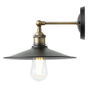 Sunlite 07036-SU - Antique Brass Wall Sconce - E26 Base, A19 Bulb 