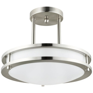 Sunlite 87783-SU - 15W LED Pendant Light - CCT Selectable - 12in Brushed Nickel