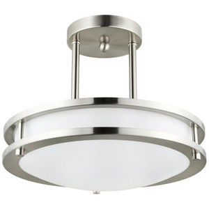 Sunlite 87783-SU - 15W LED Pendant Light - CCT Selectable - 12in Brushed Nickel 