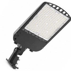 300W LED Shoebox Parking Lot Area Light - Selectable Wattage and CCT - All 4 Mounts Included 